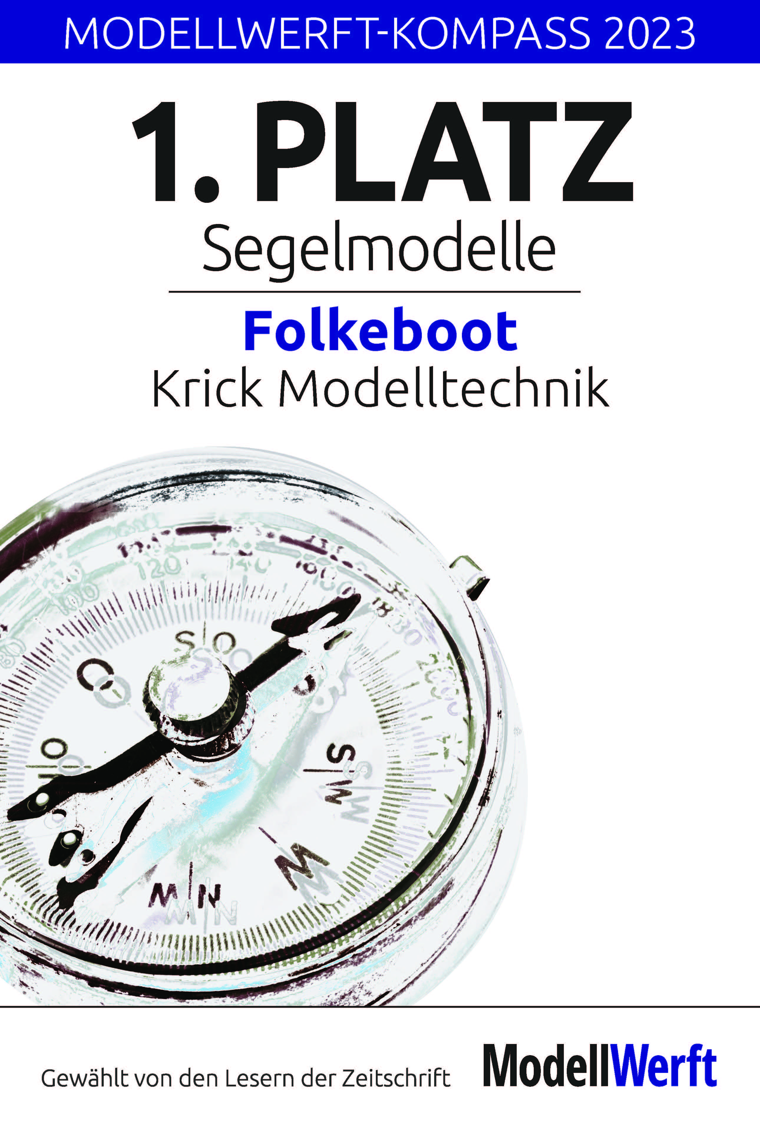 1. Platz für Folkeboot beim Modellwerft-Kompass 2023